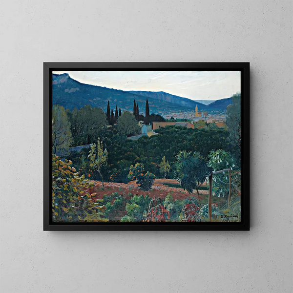 La vallée de Soller - Santiago Rusiñol — framed artwork on a wall