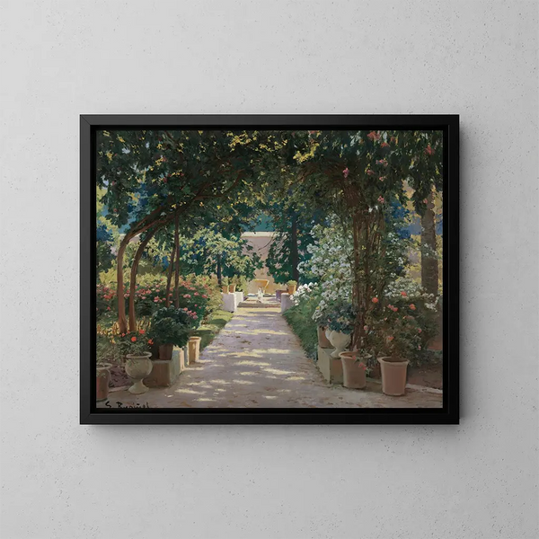 Pati de Jtiva - Santiago Rusiñol — framed artwork on a wall