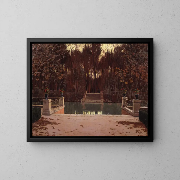 The boarding quay - Santiago Rusiñol — framed artwork on a wall