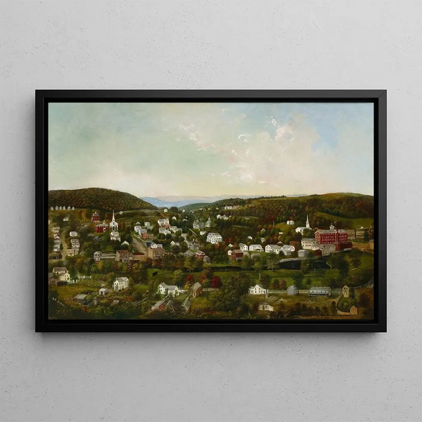 Winsted Connecticut - Sarah E Harvey — ingelijst kunstwerk aan de muur