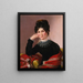 portret van een jonge vrouw met een kanten kraag en een franjeschal van kasjmier - Sarah Miriam Peale — ingelijst kunstwerk aan de muur