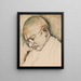 Gandhi - Sarkis Katchadourian — ingelijst kunstwerk aan de muur