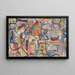 Geometrische compositie met personages - Sasza Blonder — ingelijst kunstwerk aan de muur