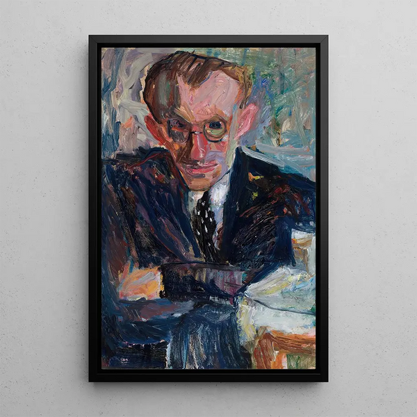 Portret van een man met een bril - Sasza Blonder — ingelijst kunstwerk aan de muur