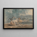 Horses fighting - Sawrey Gilpin — framed artwork on a wall