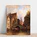 scène in Amsterdam van Elias Pieter van Bommel — wandpresentatie van het kunstwerk