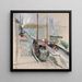 Haven scène - John Henry Twachtman — ingelijst kunstwerk aan de muur