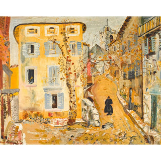 Scène de rue dans une ville de province - Boris Grigoriev | Reproduction Tableau Décoration murale affiche copie