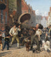 Straatscène tijdens de hete dagen - Wilhelm Marstrand — weergave van het kunstwerk