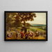 De verzoening van Jacob en Esau in een uitgestrekt bebost landschap - School van Anton Mirou — ingelijst kunstwerk aan de muur