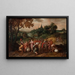 van de Schildersij Les Frères de Joseph en Route pour Acheter du Grain en Égypte dans un Paysage Boisé - Ecole de Hans Jordaens III — ingelijst kunstwerk aan de muur