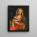 Madonna met kind - School van Leonardo da Vinci — ingelijst kunstwerk aan de muur