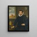 Portret van een heer - Veneto-school — ingelijst kunstwerk aan de muur