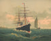 Ingang in de haven van Boston - Schultz Co Lith — weergave van het kunstwerk