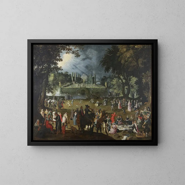 La fête - Sebastian Vrancx — framed artwork on a wall