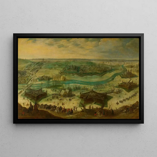 The Siege of Jülich - Sebastian Vrancx — framed artwork on a wall