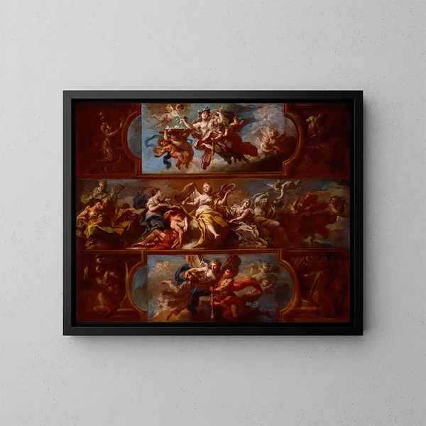 Allegory - Sebastiano Conca — framed artwork on a wall