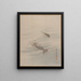 Achtergrond van de zee met kreeften - Seki Shūko — ingelijst kunstwerk aan de muur