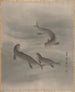 Otters die zwemmen - Seki Shūko — weergave van het kunstwerk