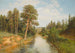 zomerse bosrijke scène - Semyon Fedorovich Fedorov — weergave van het kunstwerk