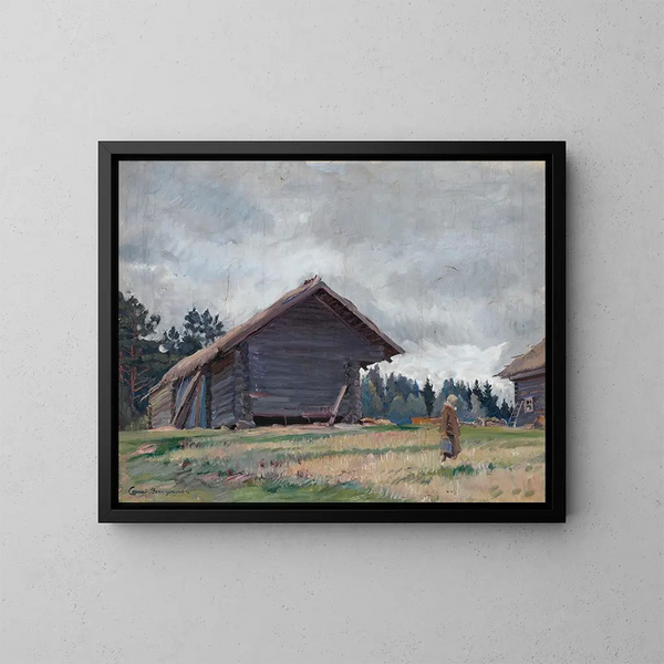 Autonomous farm - Sergei Arsenevich Vinogradov — framed artwork on a wall