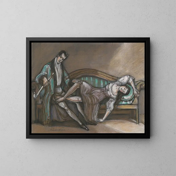 Lovers - Sergey Yurievich Sudeikin — framed artwork on a wall