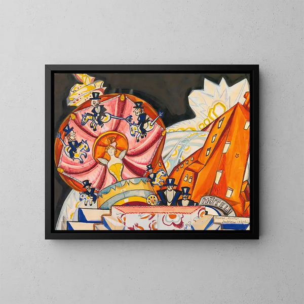 Theatre of Apollo in Paris - Sergey Yurievich Sudeikin — framed artwork on a wall