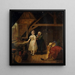 Servante die een dame in een corset naait - Constantinus Fidelio Coene — ingelijst kunstwerk aan de muur