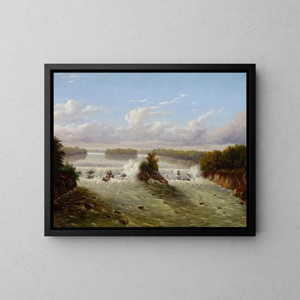 Les chutes de Saint-Antoine - Seth Eastman — framed artwork on a wall