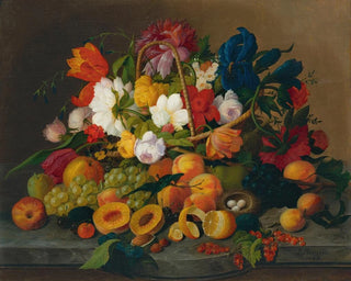 Severin Roesen - Fruit And Flowers.webp