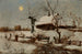 Landhuizen onder de sneeuw - Seweryn Bieszczad — weergave van het kunstwerk