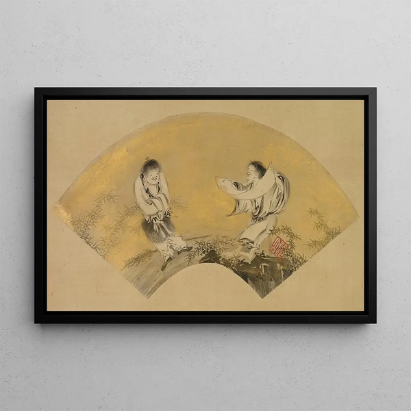 Shikibu Terutada - Hanshan and Shide Kanzan and Jittoku.webp