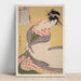 Reproductie van het schilderij Shira-uchikake - De witte overjas - Kitagawa Utamaro