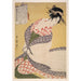 Reproductie van het schilderij Shira-uchikake - De witte overjas - Kitagawa Utamaro