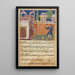 The Deceptive Woman Returns to Her Terrace After Caressing Her Lover from a Tutinama Tales of a Parrot Eighth Night - Shravana — framed artwork on a wall