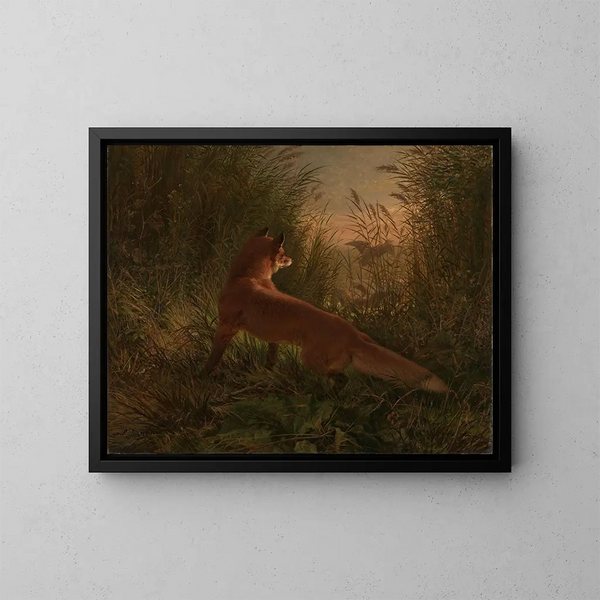 a fox - Siegwald Dahl — framed artwork on a wall