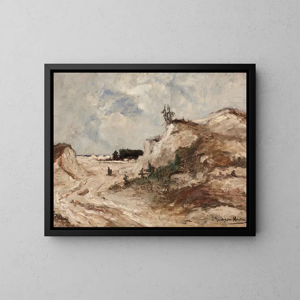 Landscape Painting with Pines - Sientje Mesdag van Houten — framed artwork on a wall