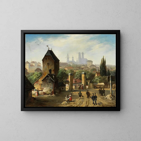 Vue de Munich - Sigmund Eggert — ingelijst kunstwerk aan de muur