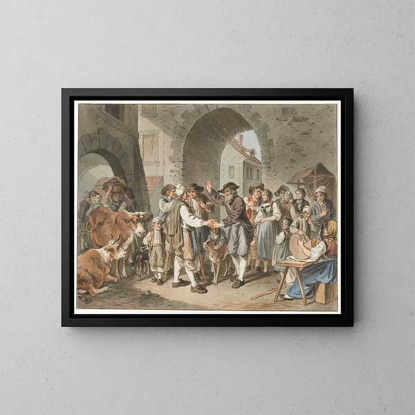 Fair of Livestock - Sigmund Freudenberger — framed artwork on a wall