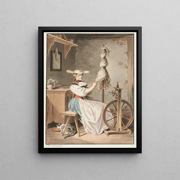 The Spinner - Sigmund Freudenberger — framed artwork on a wall