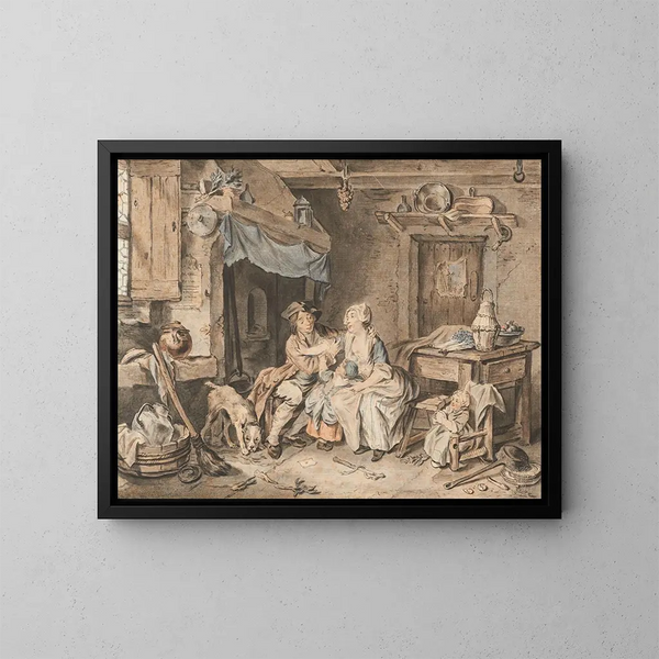 La joyeuse famille - Sigmund Freudenberger — framed artwork on a wall