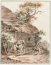 Landschap met boerderij met rieten dak - Sigmund Freudenberger — weergave van het kunstwerk