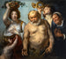 Silène en de vier jaargetijden - Jacob Jordaens — weergave van het kunstwerk
