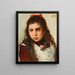 portret van een jong meisje met een rood strikje - Silvestro Lega — ingelijst kunstwerk aan de muur