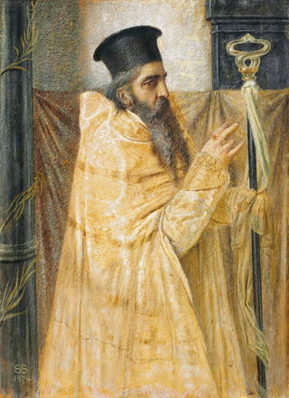 Simeon Solomon - A Bishop Of The Eastern Church.webp