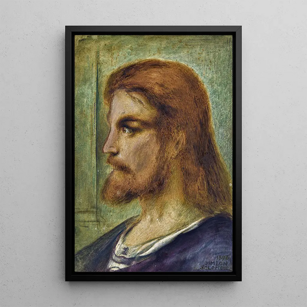 Head of Christ - Simeon Solomon — framed artwork on a wall