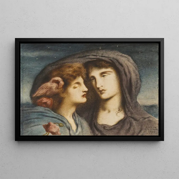 Simeon Solomon - Night looking upon sleep her beloved child.webp