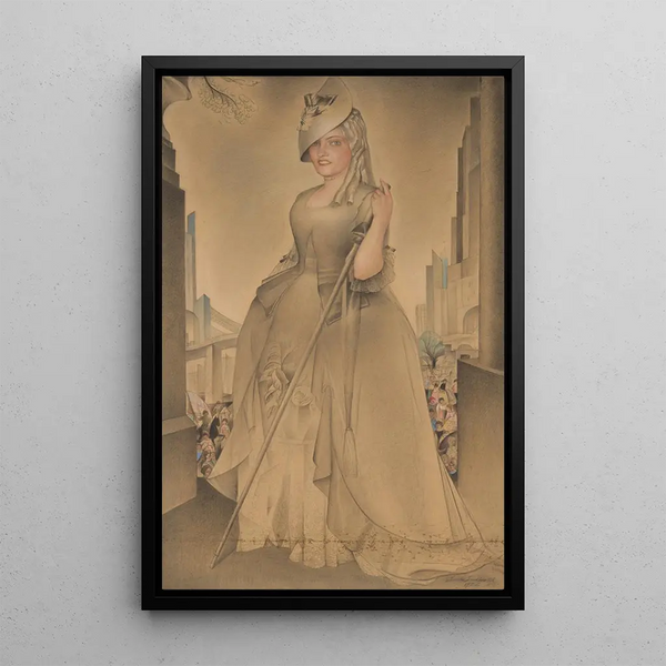 Portret van Gloria Swanson - Simkha Simkhovitch — ingelijst kunstwerk aan de muur