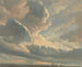 Studie van wolken met zonsondergang bij Rome - Simon Denis — weergave van het kunstwerk