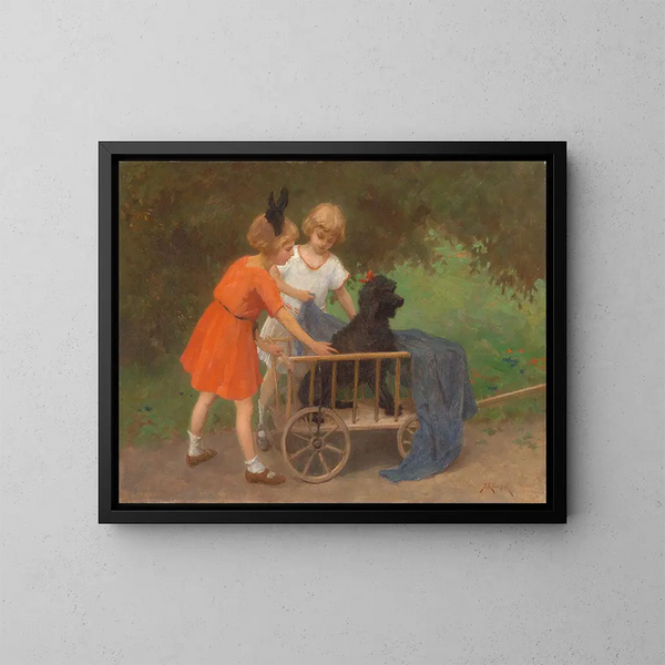 Companion of patient play - Simon Glücklich — framed artwork on a wall
